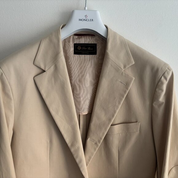 $5000 Loro Piana 3 Roll 2 Beige/ Cream Cotton Sport Coat/ Blazer/ Jacket - 44 - Picture 3 of 16